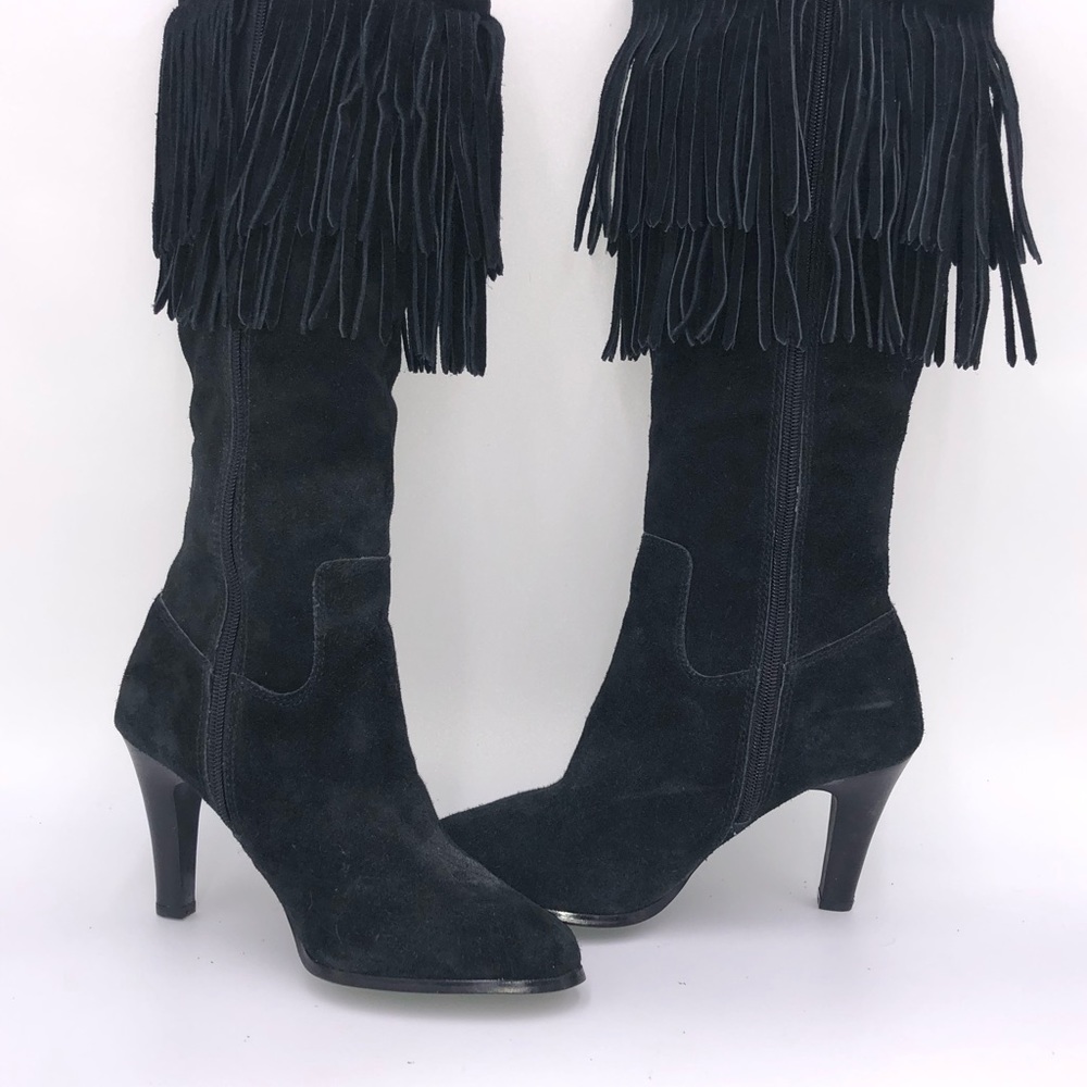 Sioux Black Suede Fringe Boots NEW!! w/o tags